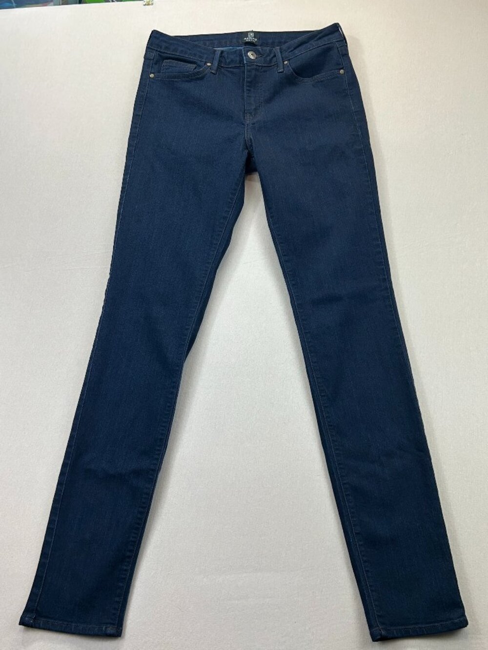 Just Black Jeans Womens Size 30 Blue Denim Dark Wash Skinny Stretch Made in USA